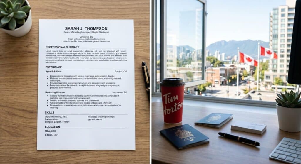 Canadian resume format chronological layout
