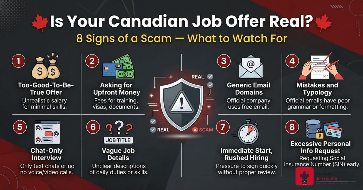How to identify fake Canadian job offer scam