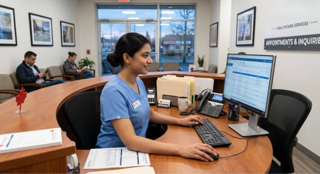 medical office assistant Canada front desk