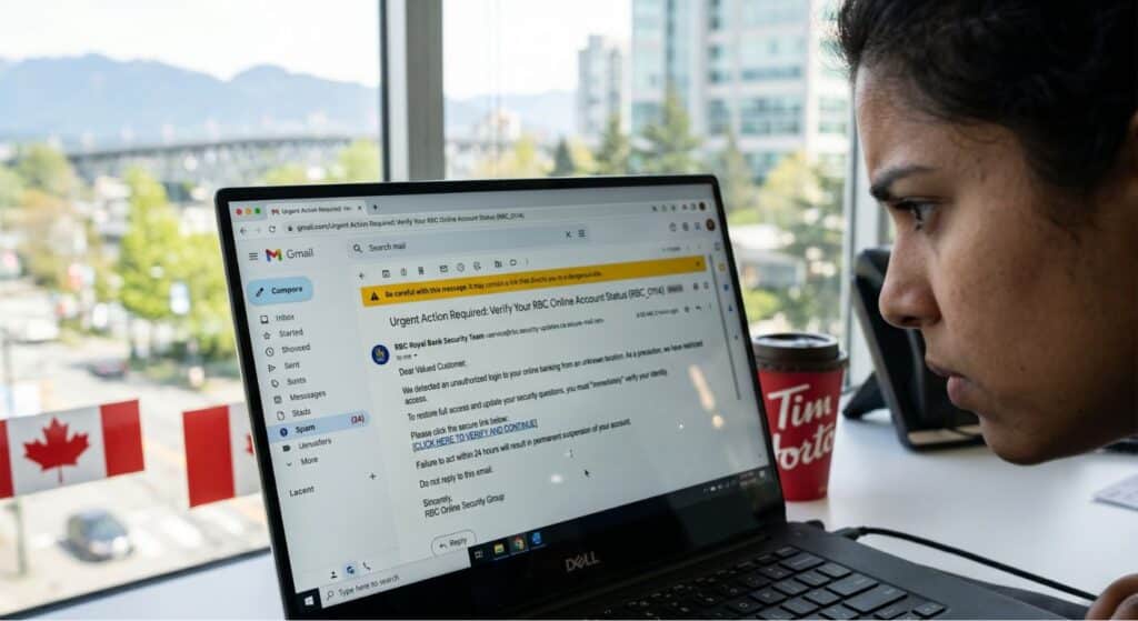 suspicious recruiter email Canada job scam