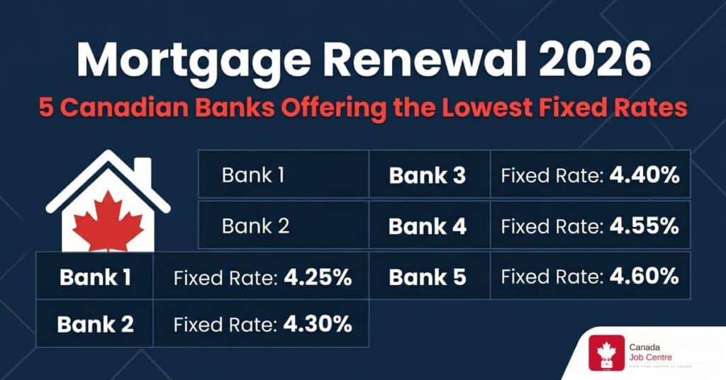 mortgage renewal Canada 2026 lowest 5-year fixed rates big banks